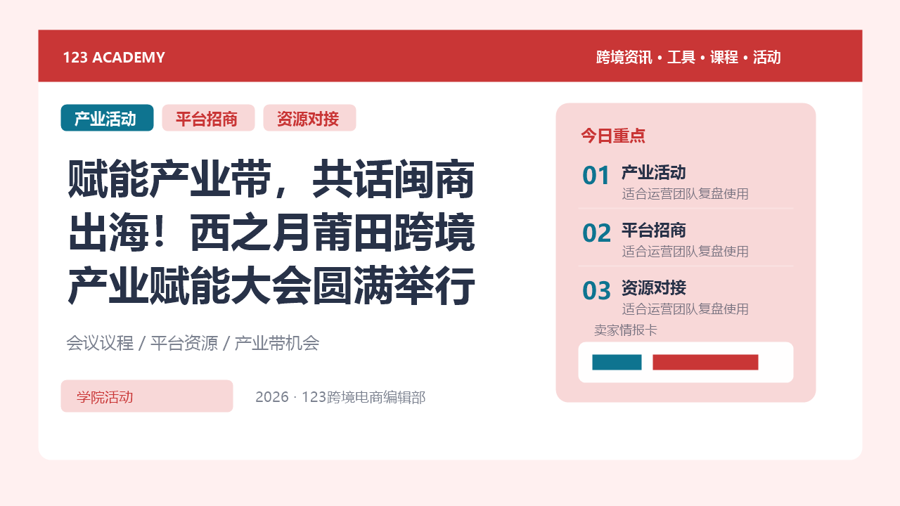 赋能产业带，共话闽商出海！西之月莆田跨境产业赋能大会圆满举行