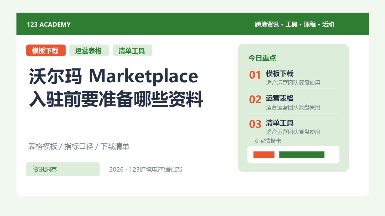 沃尔玛 Marketplace 入驻前要准备哪些资料