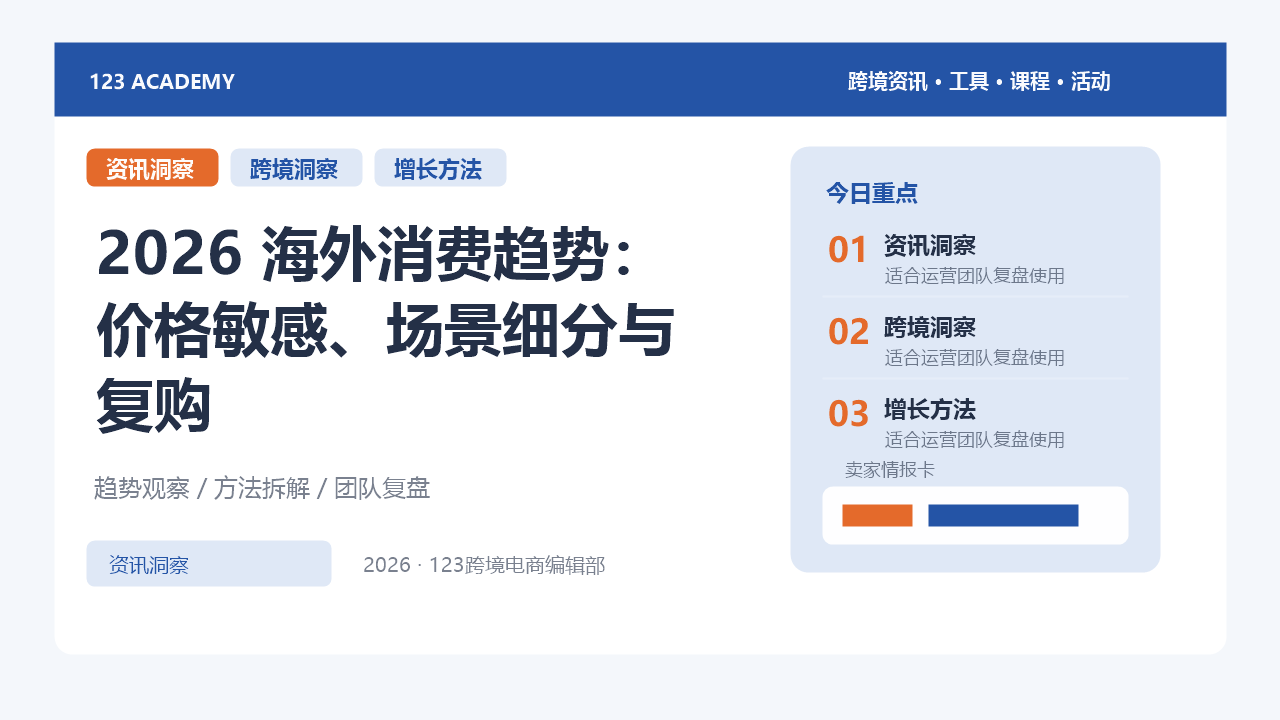 2026 海外消费趋势：价格敏感、场景细分与复购